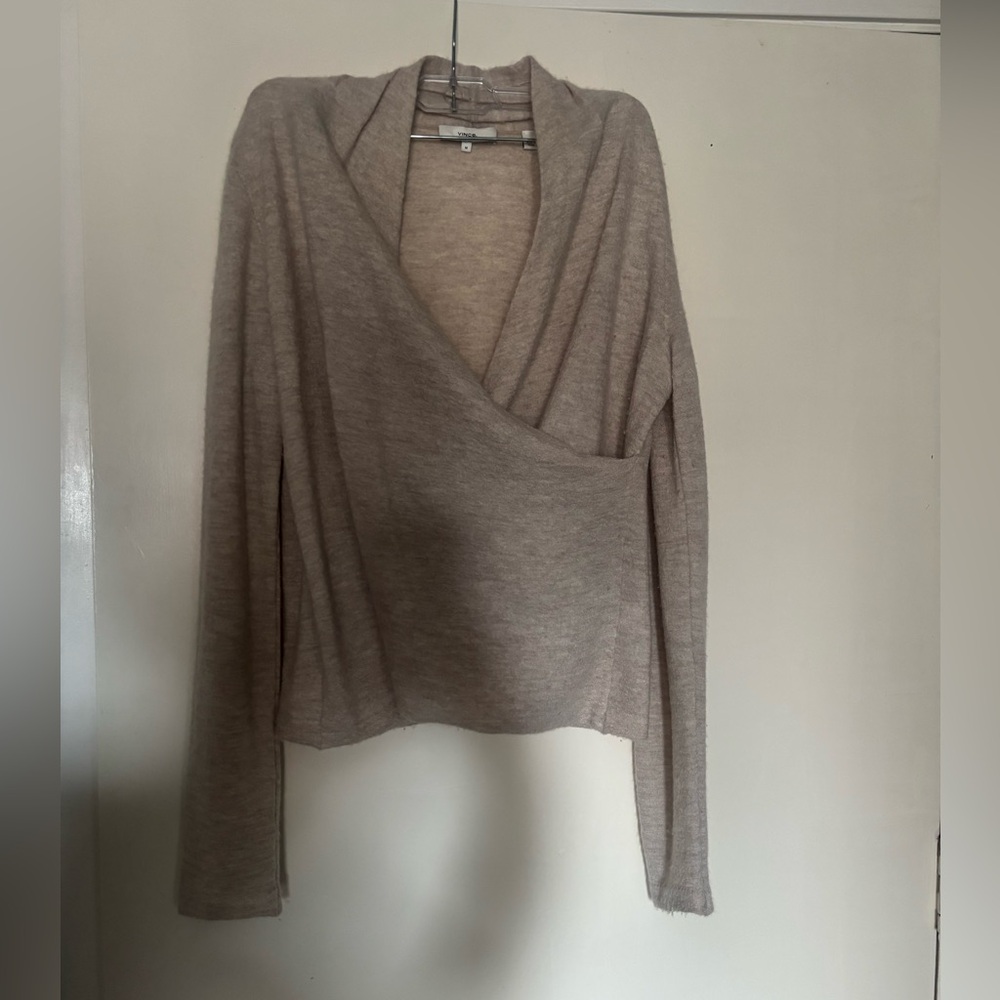 Vince 100% Cashmere faux wrap sweater